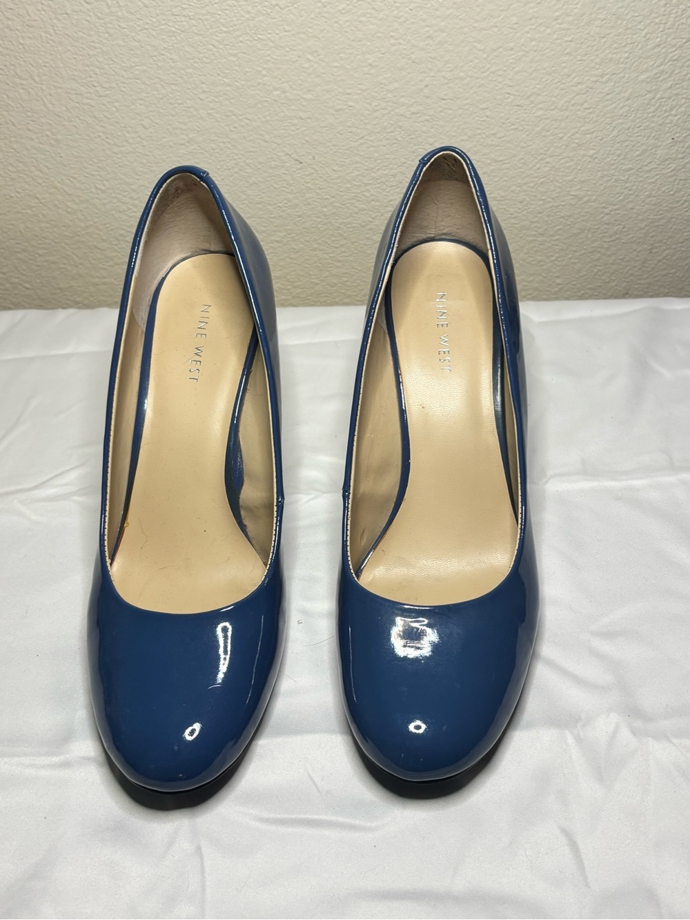 Nine West Patent Round-Toe Pumps